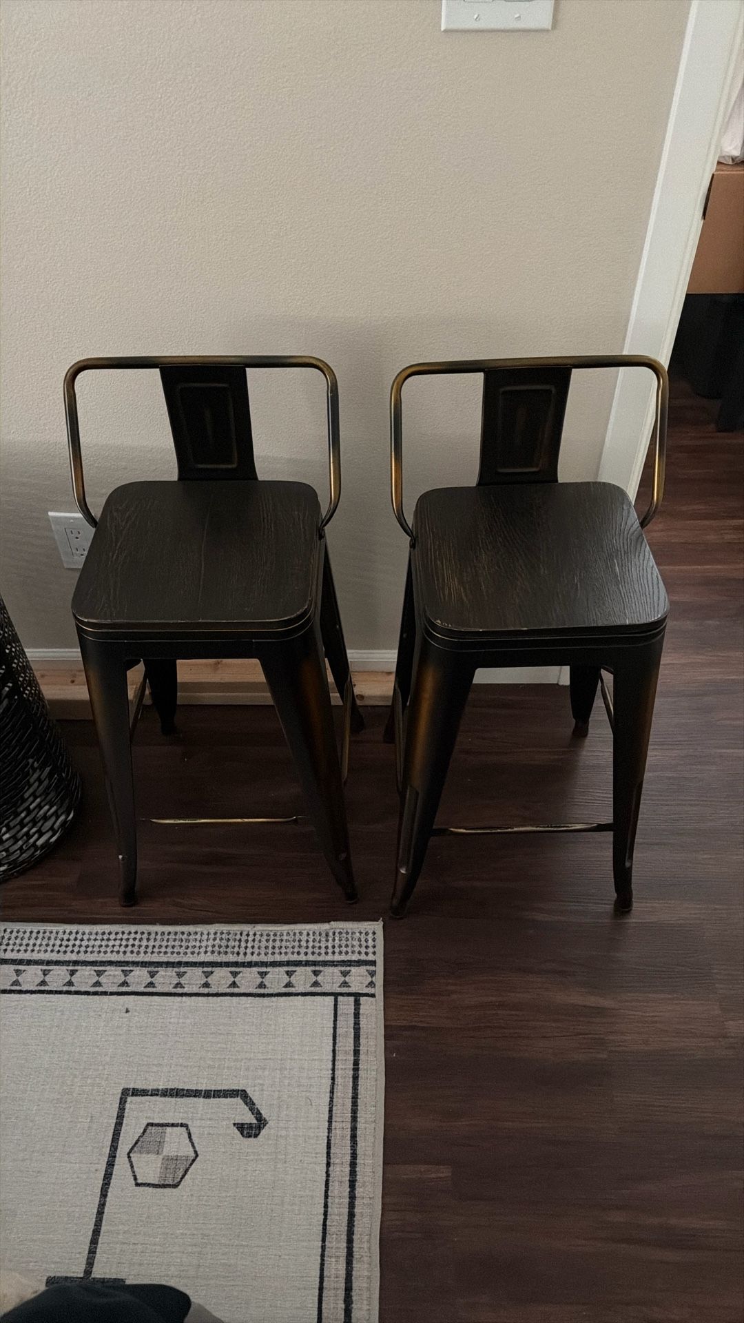 Wooden Bar stools With Metal Frame
