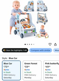 Only 30$! Giant bean 11-in-1 Car Wooden Kids Walker
