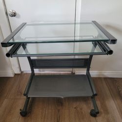 glass computer Desk