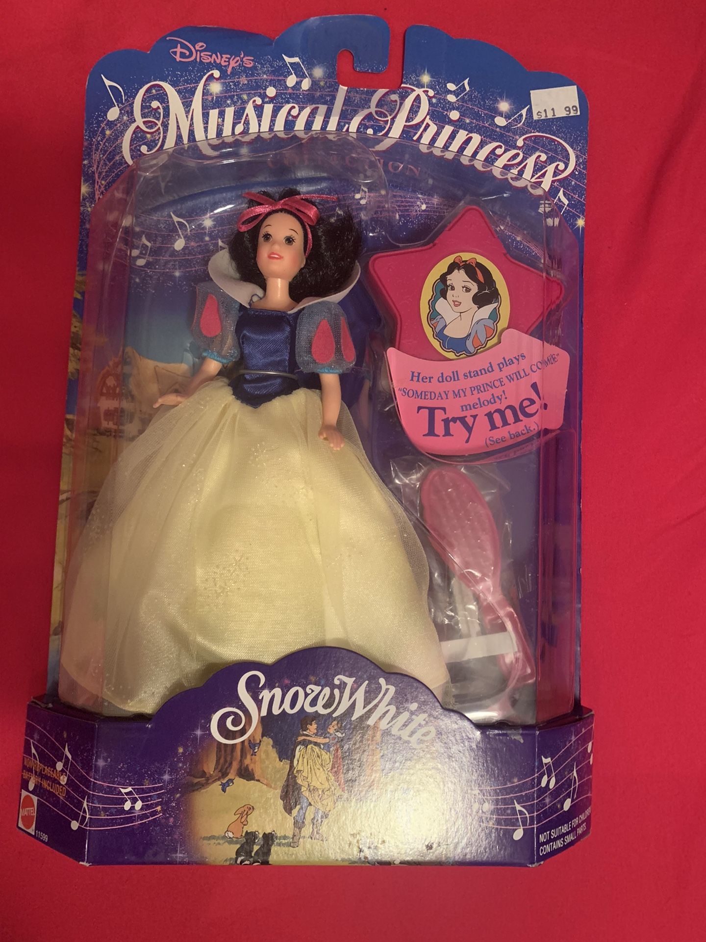 Disney’s Musical Princess Collection Snow White Doll Vintage 1994 Mattel #11599