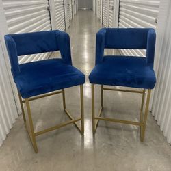 Bar Stools Set of 2, Counter Height Bar Chair, Modern Kitchen Island Chairs