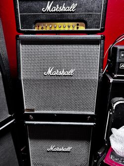 1981 Marshall JMP 2203 100-Watt Master Volume Tube Head + Marshall 1960AV Vintage 4×12 Cabinet(s)