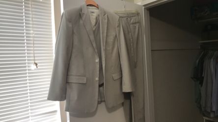 3 piece Calvin Klein tan suit size 18