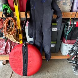Dive Suit and Tube and Flippers