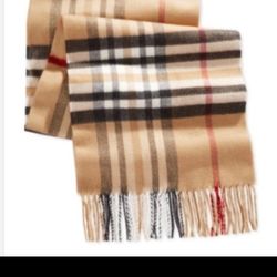 V. Fraas Mens Plaid Fringe Rectangle Scarf


