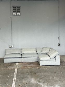 Restoration Hardware Cloud Couch Light Gray Fabric Sofá RH