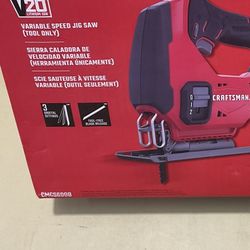 Craftsman 20 V cordless jigsaw tool only New In Box 110.00 OBO