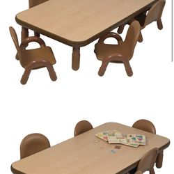 Los Ángeles baseline rectangular toddler table set with chairs