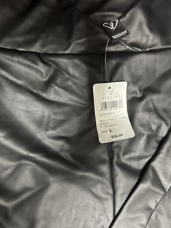 Black Leather Pants With Bow Never Used 