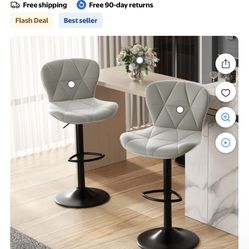 Adjustable Bar Stool Chairs - Set Of 2