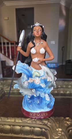 Orisha Yemaya Mermaid Statue/ Santeria Olokun Goddess of the Sea