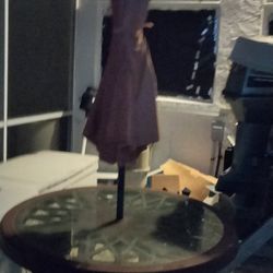 Outdoor Umbrella 🏖️ And Round Table Pool Deck Balcony Yard Lawn