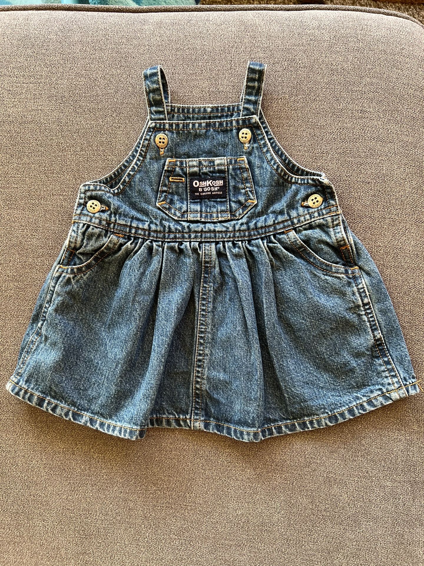 OSHKOSH B'GOSH Vintage Oshkosh BABY denim overalls dress 0-3M
