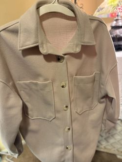 Cream Color Long Sleeve.  Shcaket 