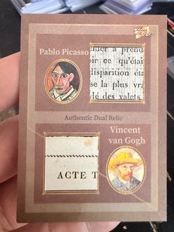 2025 Pieces of the Past Pablo Picasso & Vincent van Gogh Authentic Dual Relic Card
