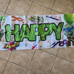 Teenage mutant ninja Turtles Birthday sign $6
