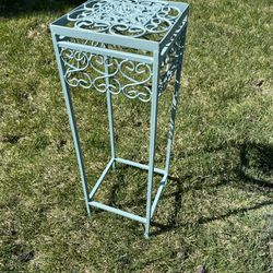 Blue Iron Plant Stand 