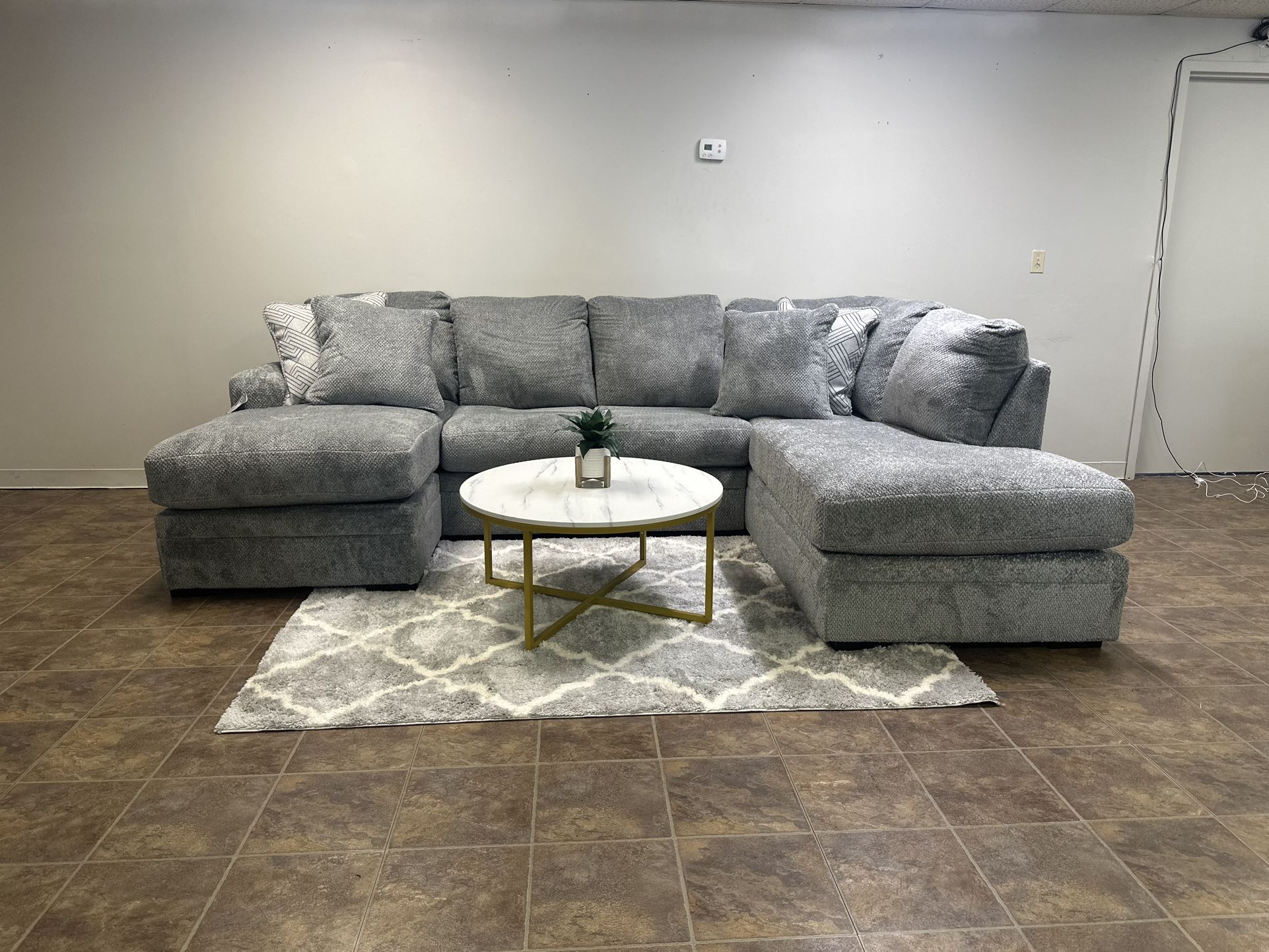 New Gray Sectional Couch Sofa U-Shaped Chaise * DELIVERY!!*