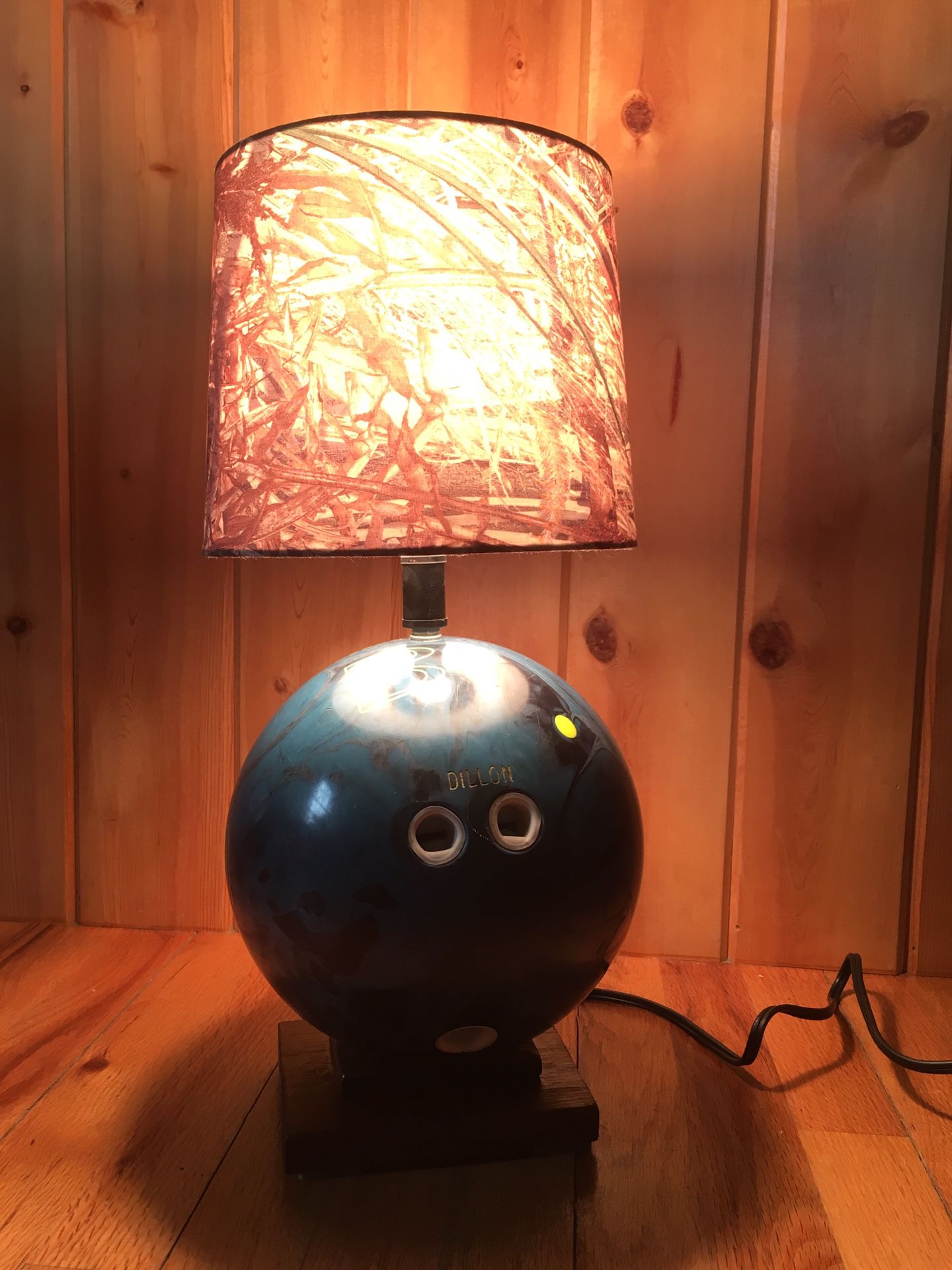 Bowling ball lamp