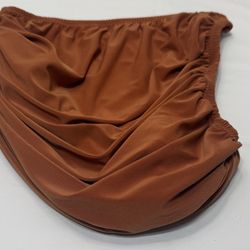 Fierce Couture Ruched Top Rust Orange Off Shoulder Stretch Blouse Women