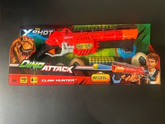 Zuru XShot Dino Attack Claw Hunter Soft Dart Target Game. 24 Darts, 6 Eggs New