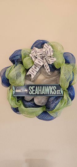 Seattle Seahawks Deco Mesh Wreath