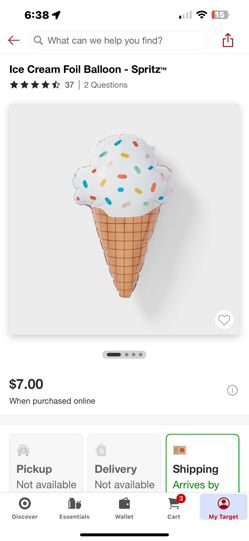 2 Ice Cream Balloons 