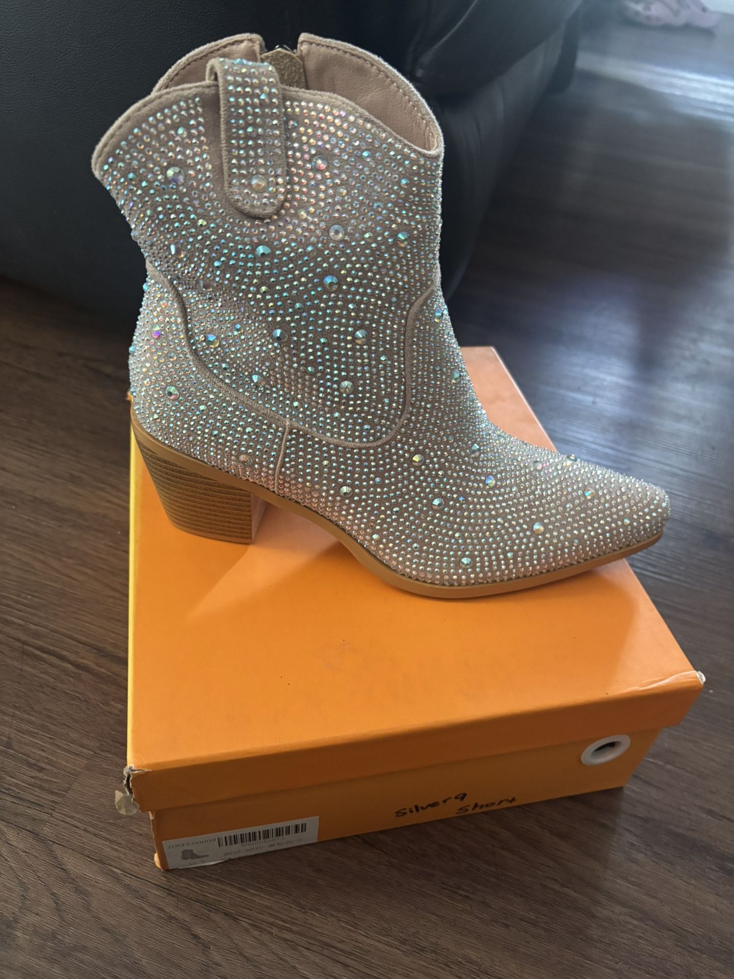 Women Short Silver Boots