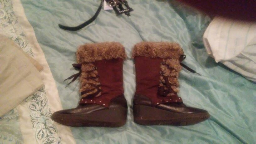 Little girl Brown fur boots 3m