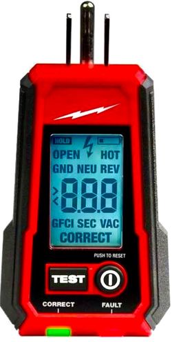 GFCI Outlet Tester with LCD Display