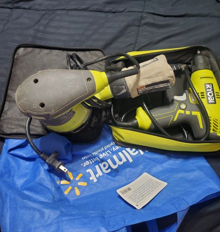 Ryobi corded Drill and Corded Orbital Sander Bundle