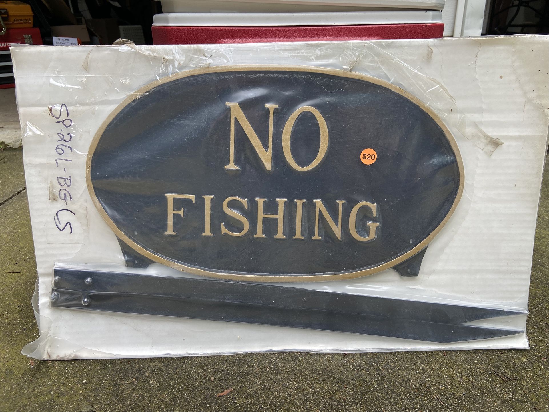 Aluminum No Fishing Sign