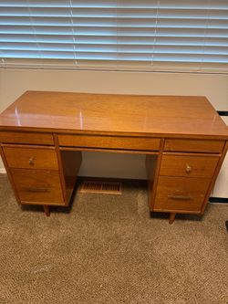 Mid Century Look 7 drawer desk