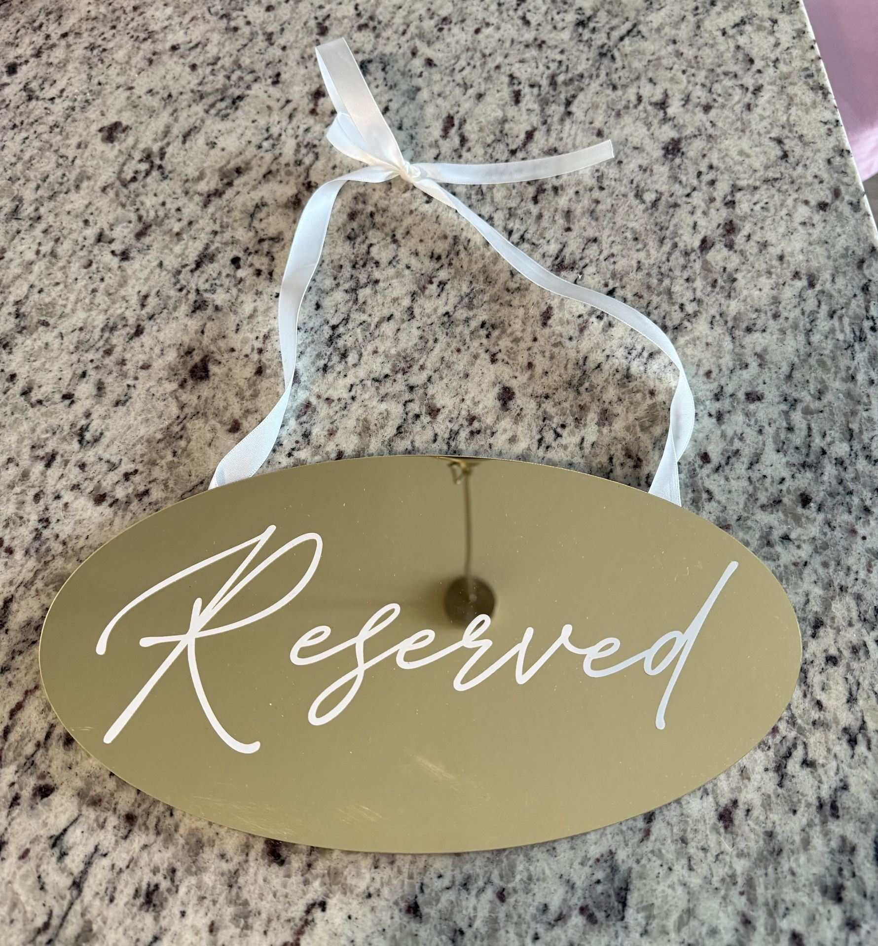 Gold Reserved Sign