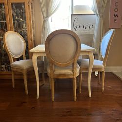 Antique White Table With Chairs