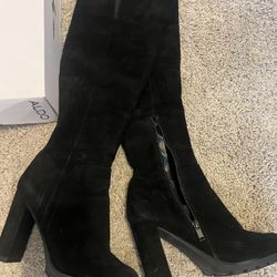Aldo Black Suede Boots