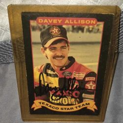 Signed Davey Allison #1 Card