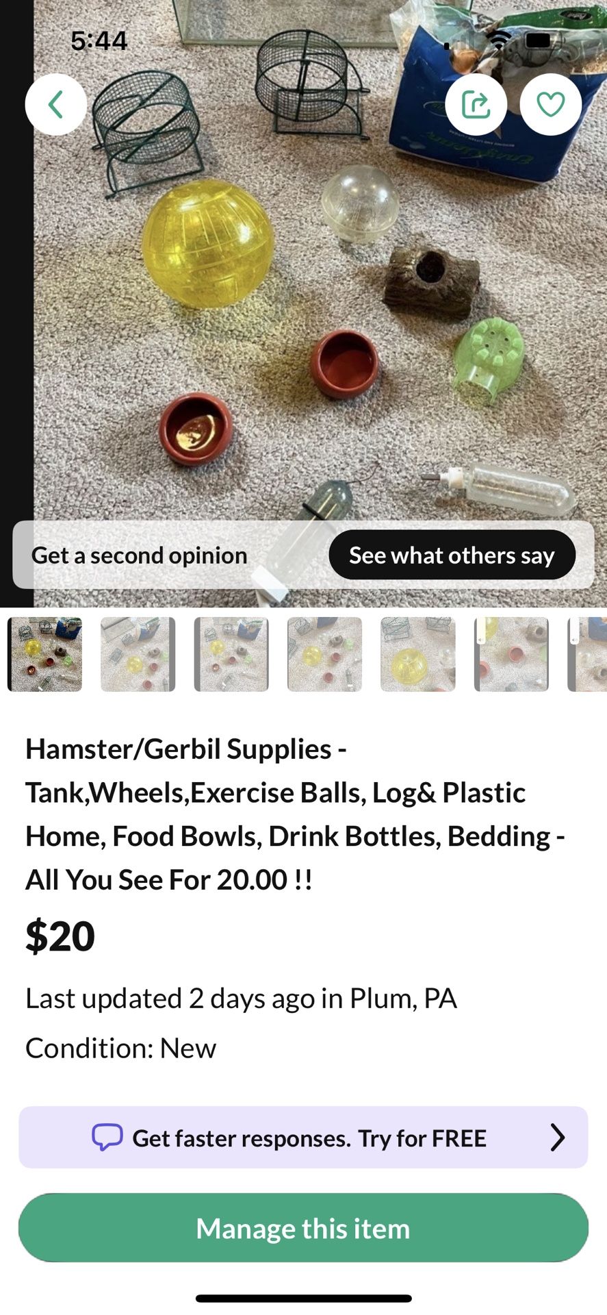 Hamster / Gerbil Supplies - All you see for 20.00 dollars 