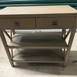 Modern Console Table with Drawers & Shelves