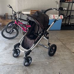 Stroller City Select With 2 Seats: Red And Black