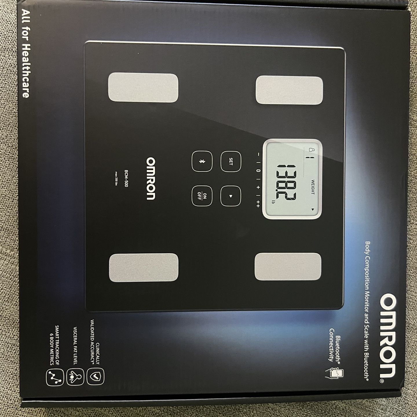 Omron BCM 500 Body Composition Bathroom Scale 11 x 11.2 Black - Office Depot