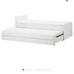 White Twin Bed 