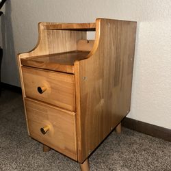 Solid Wood Bedside Nightstand