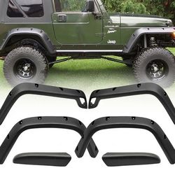 1(contact info removed) Jeep Wrangler TJ Sport Utility 7" Wide Black Fender Flares