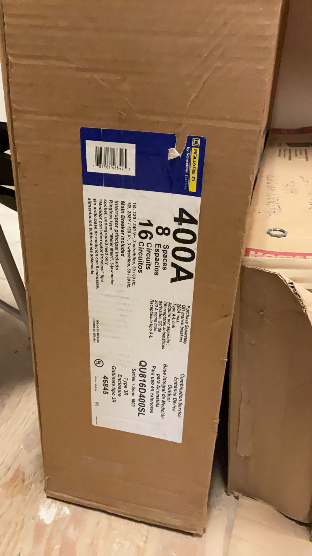 Square D Meter Main Q08 Space 400 Amp 200 Amp Main Lug One Phase