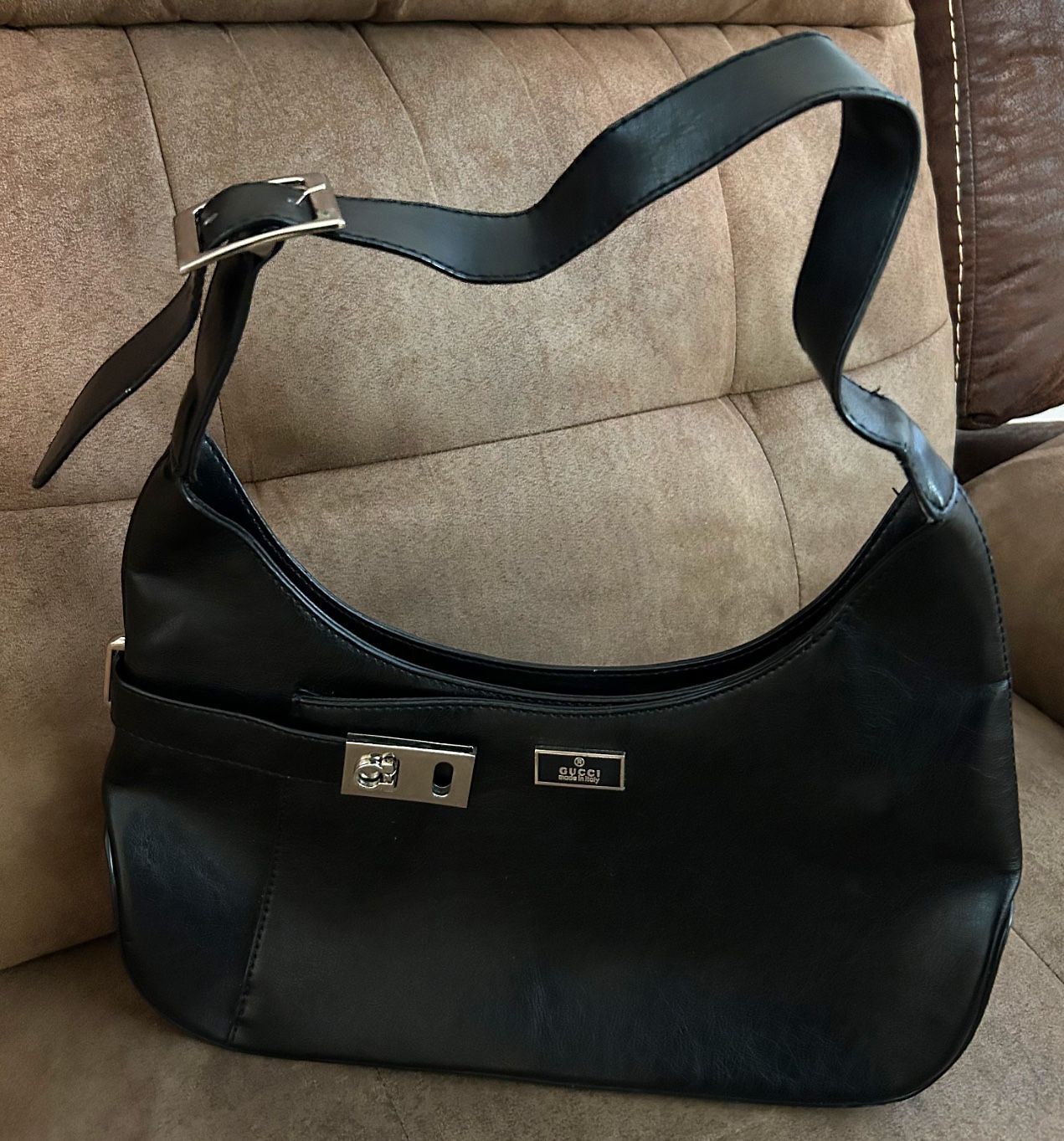 Designer Black Colored Shoulder Bag With One Adjustable Strap