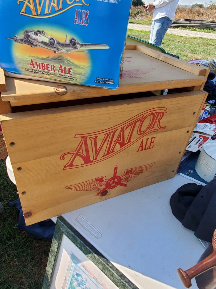 30 Year Old Beer Wood Beer Case...AVIATOR