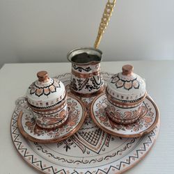 Copper Coffee Serving Set, Turkish Coffee Set, Copper 