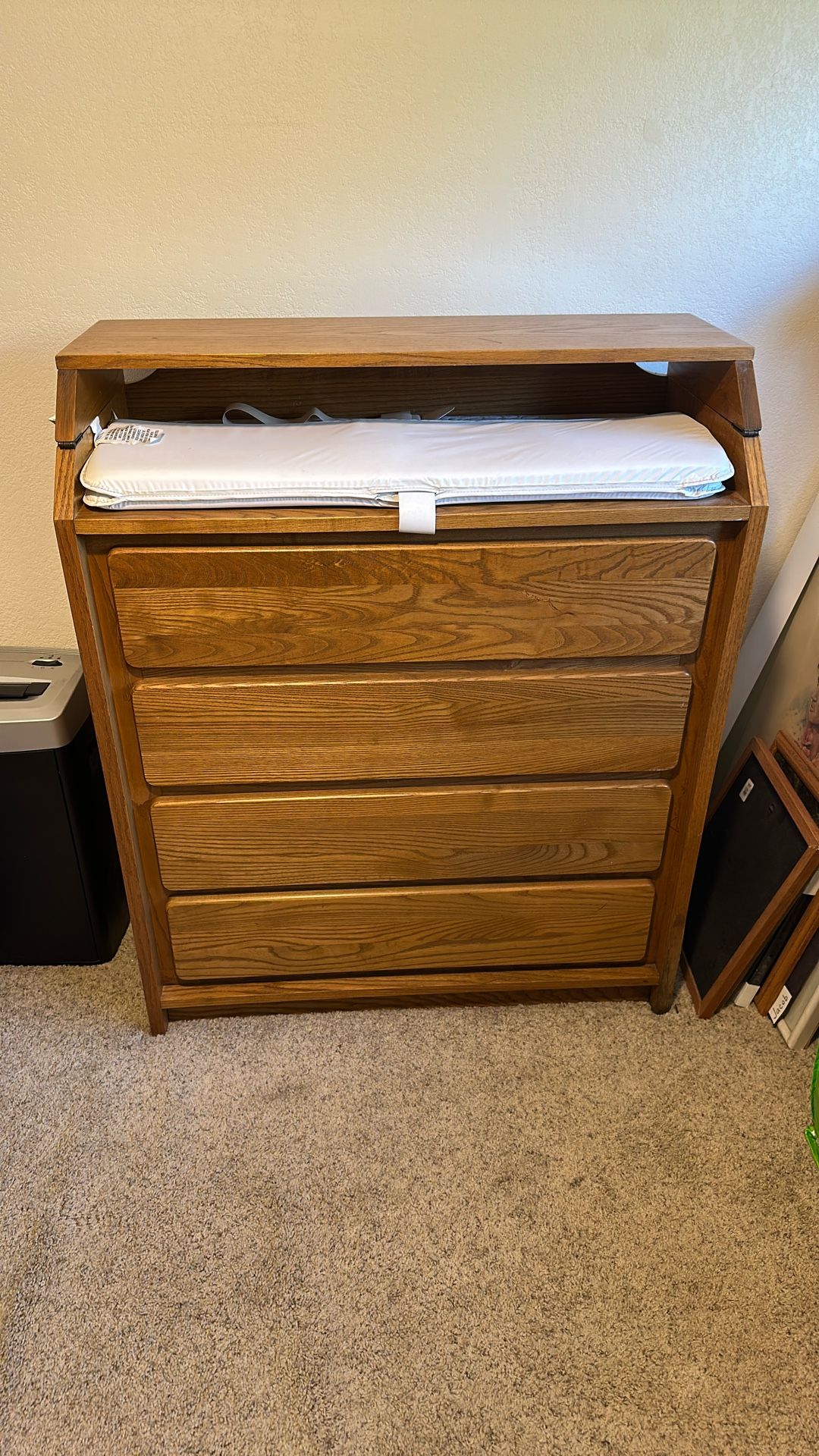 Changing Table - Solid Oak