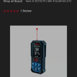 Bosch Laser Distance Measurer 165 ft.  (GLM165-27C)